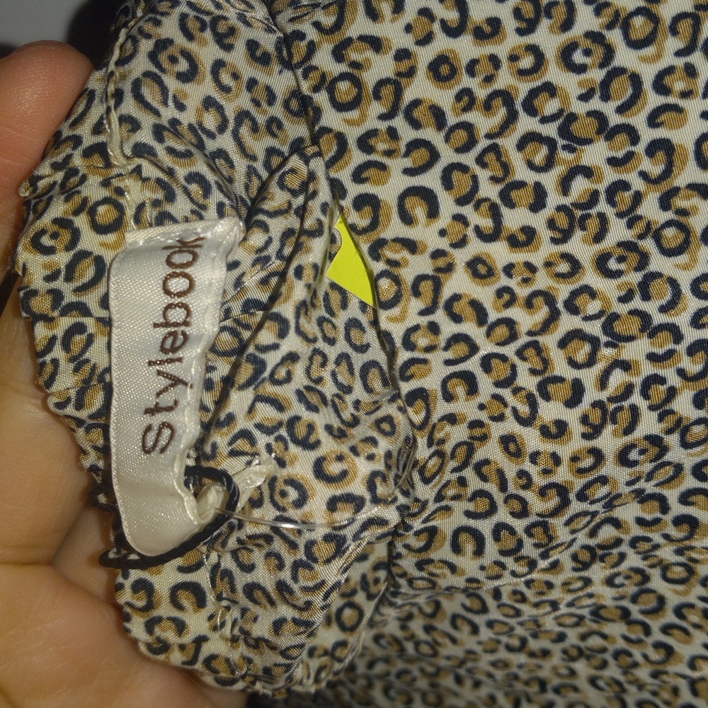 ♥️ Khaki Zebra Printed NWOT Medium Dress - Picture 4 of 5